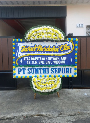 Papan Bunga Duka di Lengkong Gudang Timur